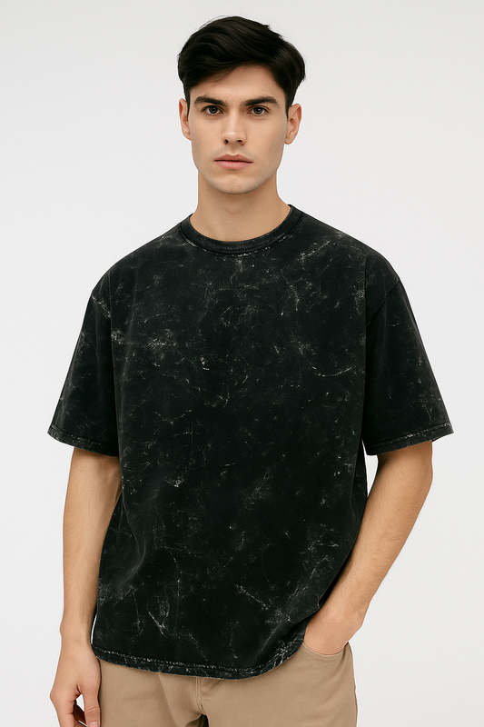 Oversized Acid Wash 240 GSM Cotton T-Shirt – Unisex Streetwear Fit