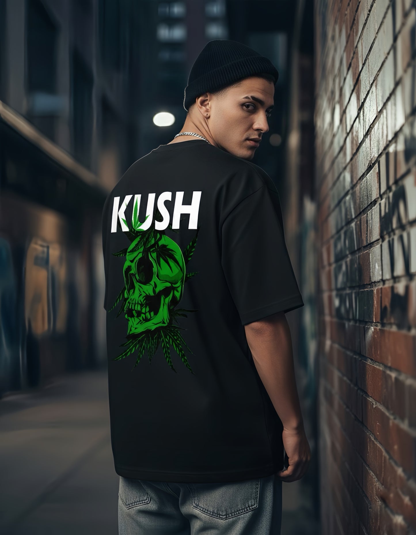 Kush Premium 240 GSM Oversized Drop Shoulder Tee | Unisex Relaxed Fit